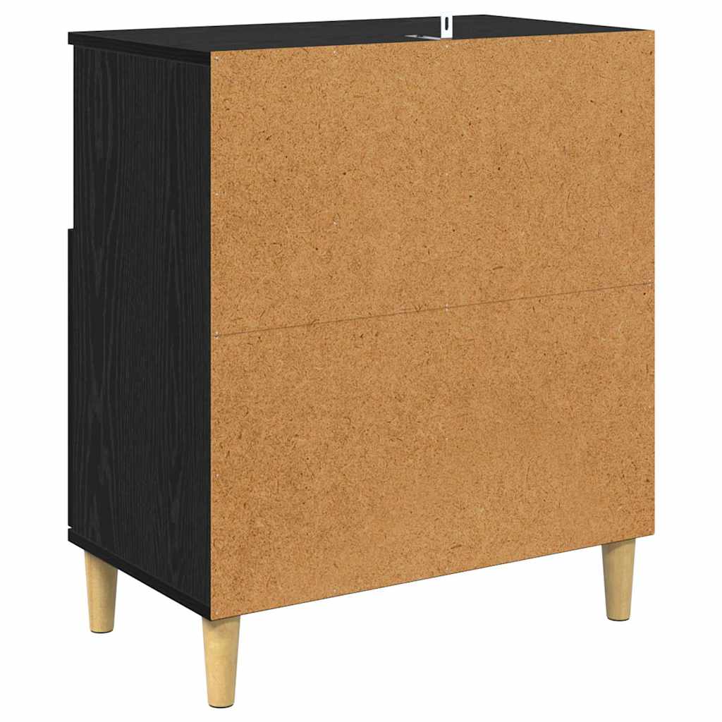 Sideboards 2 pcs Black Oak 60 x 35 x 70 cm Engineered Wood