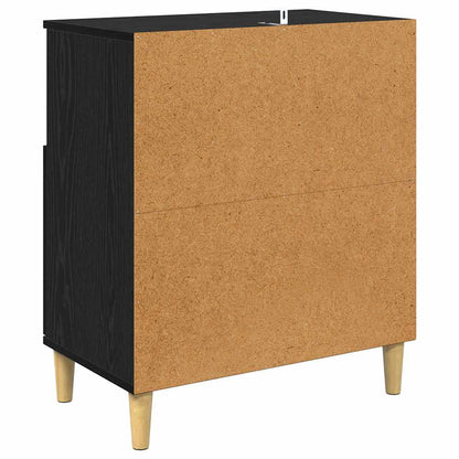 Sideboards 2 pcs Black Oak 60 x 35 x 70 cm Engineered Wood
