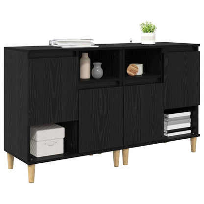Sideboards 2 pcs Black Oak 60 x 35 x 70 cm Engineered Wood