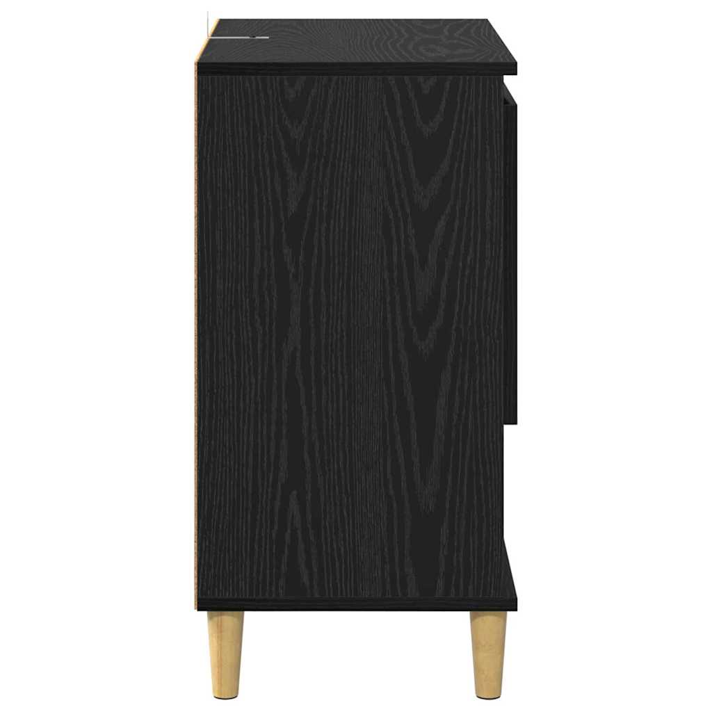 Sideboards 2 pcs Black Oak 60 x 35 x 70 cm Engineered Wood