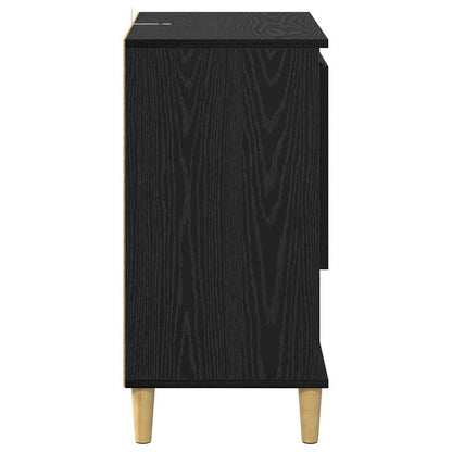 Sideboards 2 pcs Black Oak 60 x 35 x 70 cm Engineered Wood