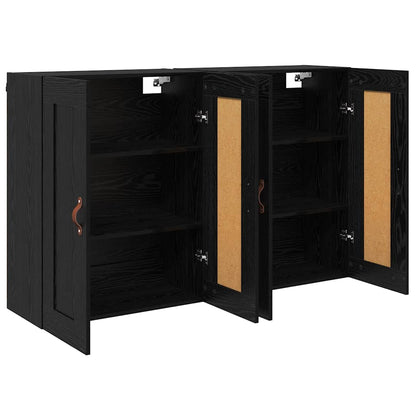 Wall-mounted Cabinet 2 pcs Black Oak 69.5 x 34 x 90 cm