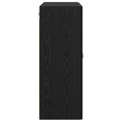 Wall-mounted Cabinet 2 pcs Black Oak 69.5 x 34 x 90 cm