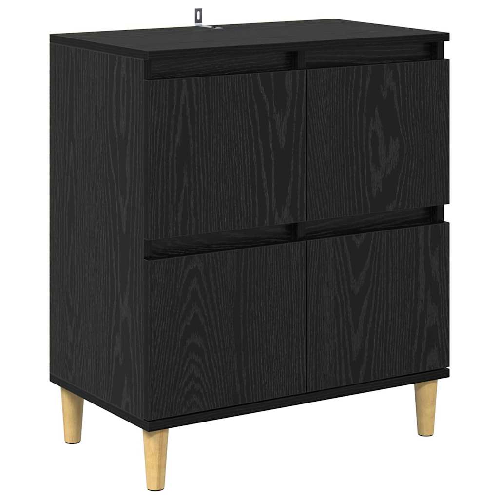 Sideboards 3 pcs Black Oak 60 x 35 x 70 cm Engineered Wood