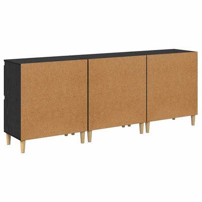 Sideboards 3 pcs Black Oak 60 x 35 x 70 cm Engineered Wood
