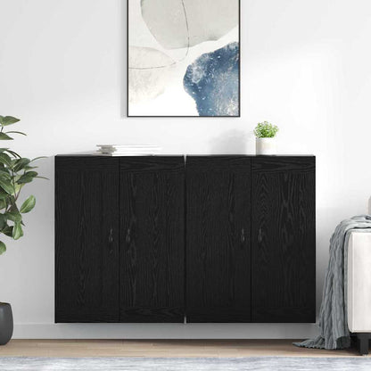 Wall-mounted Cabinet 2 pcs Black Oak 69.5 x 34 x 90 cm