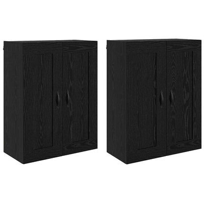 Wall-mounted Cabinet 2 pcs Black Oak 69.5 x 34 x 90 cm