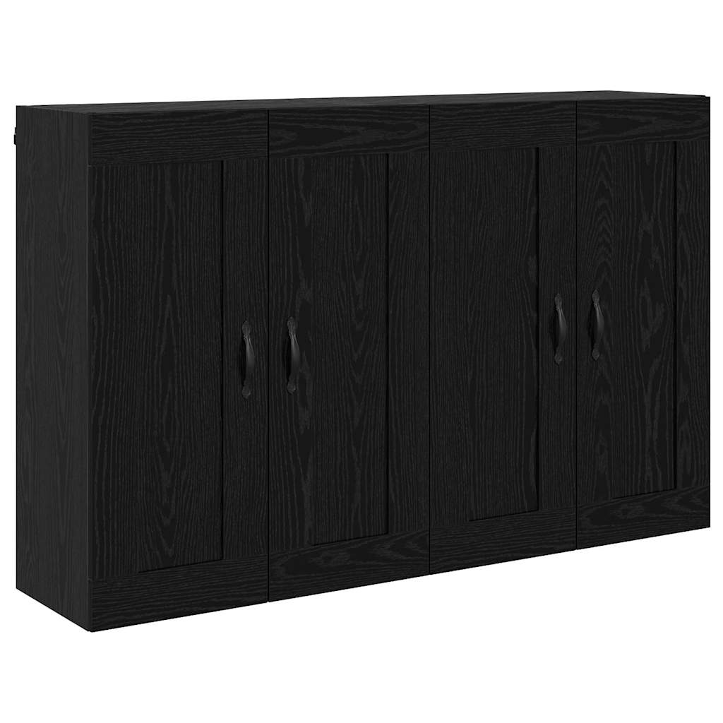 Wall-mounted Cabinet 2 pcs Black Oak 69.5 x 34 x 90 cm