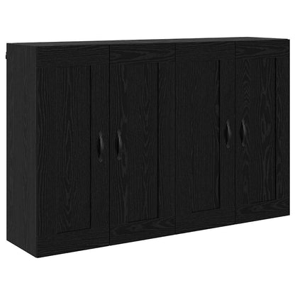 Wall-mounted Cabinet 2 pcs Black Oak 69.5 x 34 x 90 cm