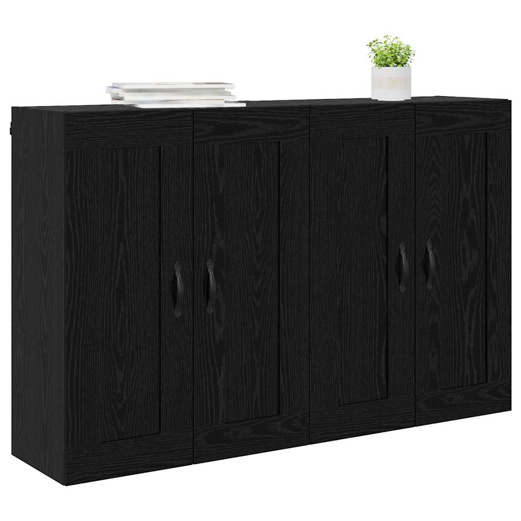 Wall-mounted Cabinet 2 pcs Black Oak 69.5 x 34 x 90 cm