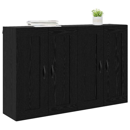 Wall-mounted Cabinet 2 pcs Black Oak 69.5 x 34 x 90 cm