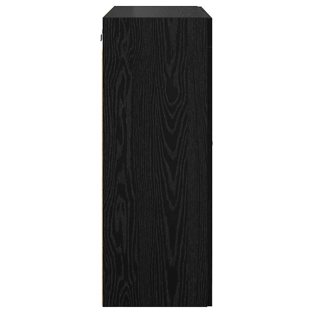 Wall-mounted Cabinet 2 pcs Black Oak 69.5 x 34 x 90 cm