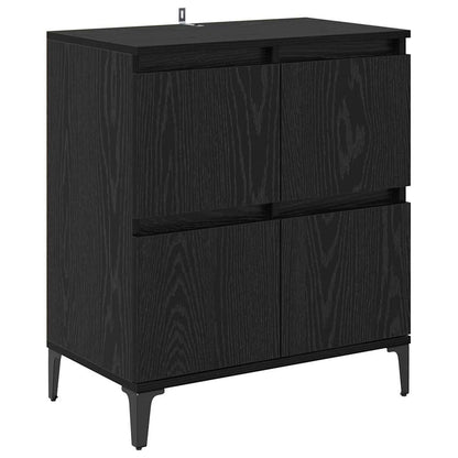 Sideboards 2 pcs Black Oak 60 x 35 x 70 cm Engineered Wood