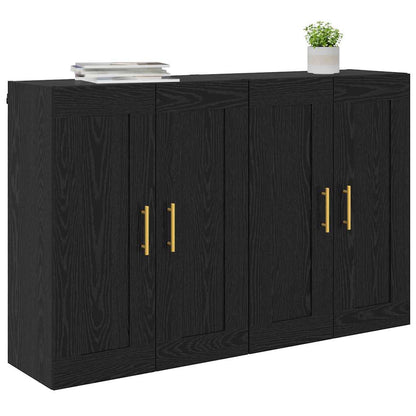 Wall-mounted Cabinet 2 pcs Black Oak 69.5 x 34 x 90 cm