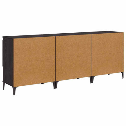 Sideboards 3 pcs Black Oak 60 x 35 x 70 cm Engineered Wood