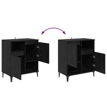 Sideboards 3 pcs Black Oak 60 x 35 x 70 cm Engineered Wood