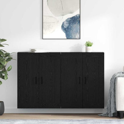Wall-mounted Cabinet 2 pcs Black Oak 69.5 x 34 x 90 cm