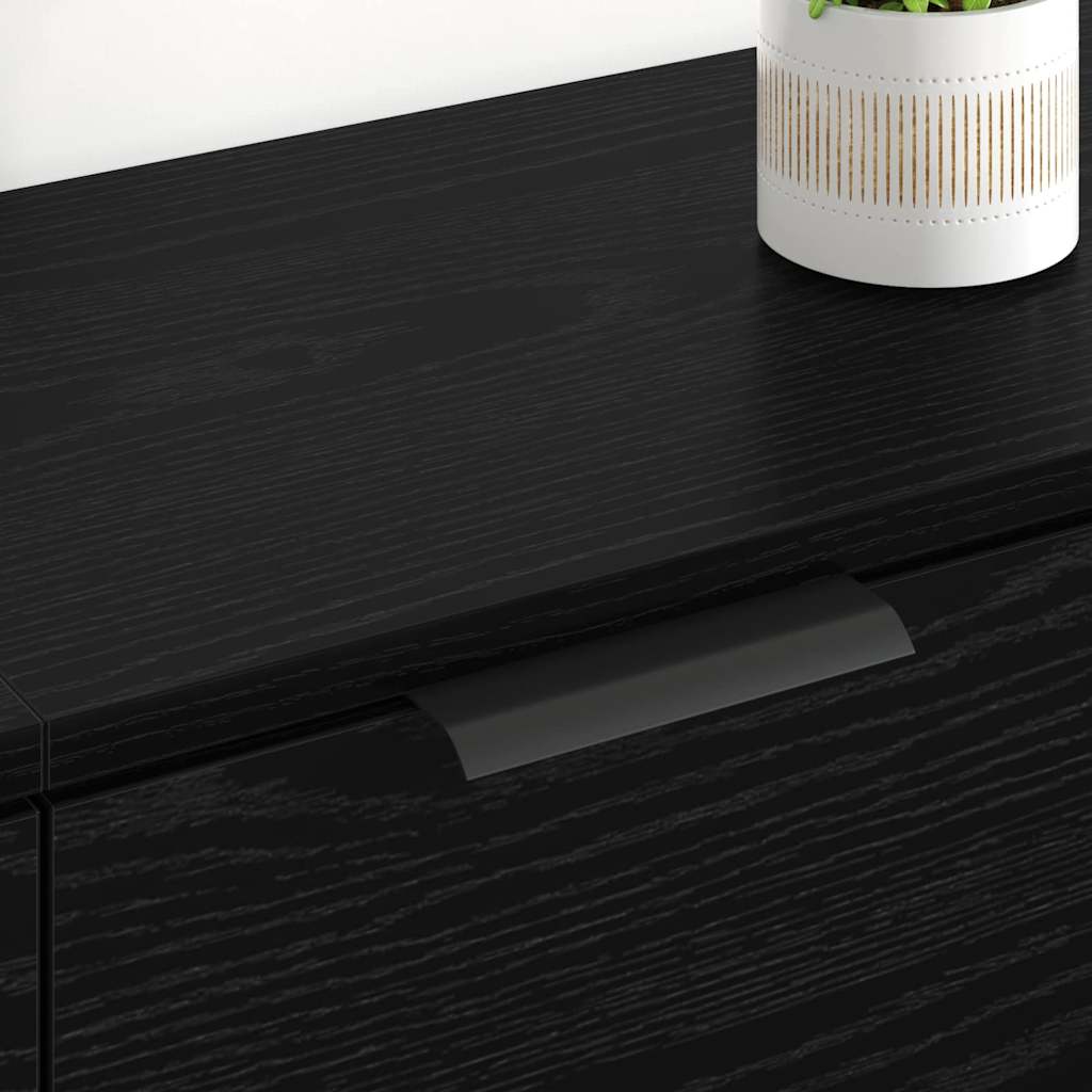 Sideboards 2 pcs Black Oak 60 x 30 x 70 cm Engineered Wood