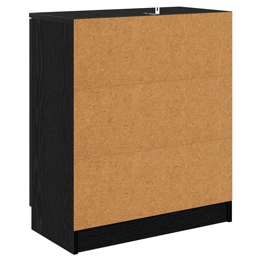 Sideboards 2 pcs Black Oak 60 x 30 x 70 cm Engineered Wood