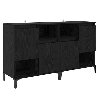Sideboards 2 pcs Black Oak 60 x 35 x 70 cm Engineered Wood