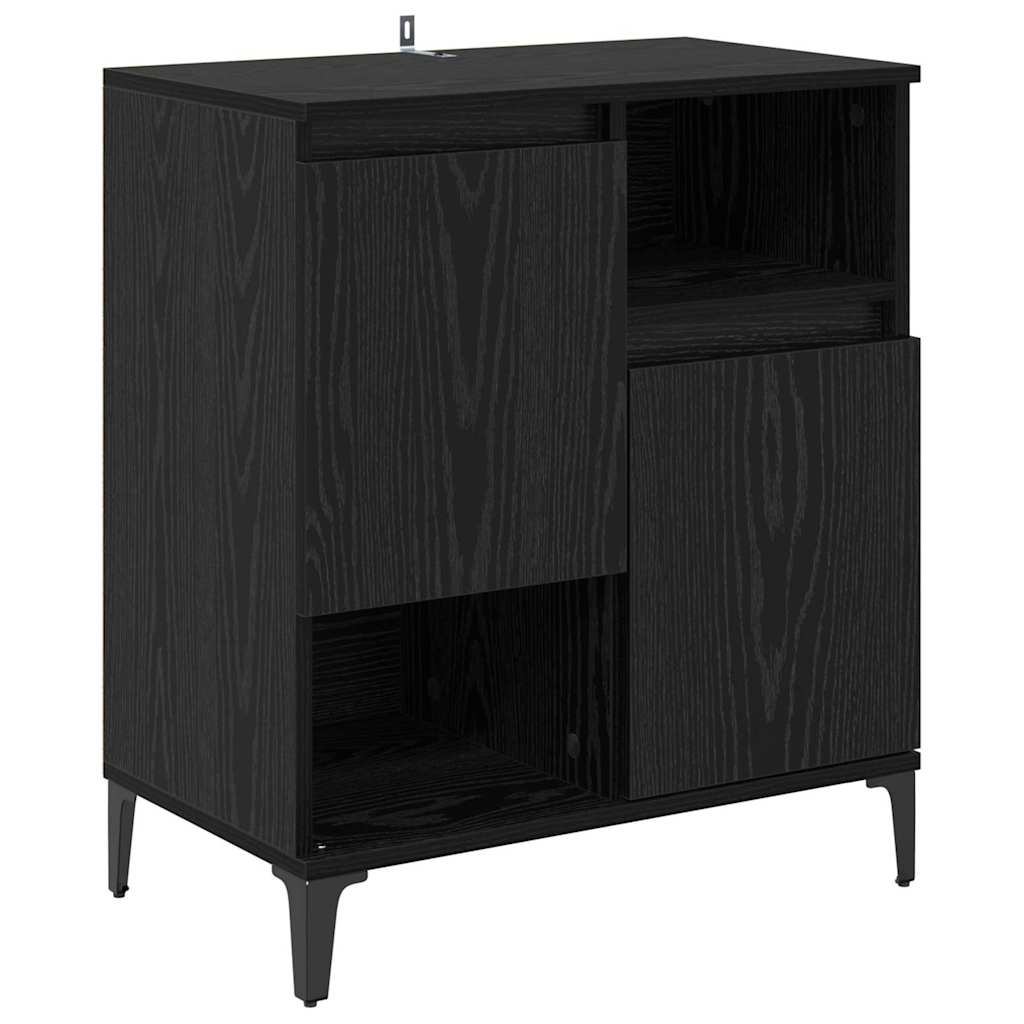 Sideboards 2 pcs Black Oak 60 x 35 x 70 cm Engineered Wood