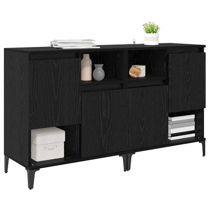 Sideboards 2 pcs Black Oak 60 x 35 x 70 cm Engineered Wood