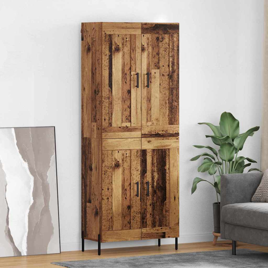 Highboard 2 pcs Old Wood Engineered Wood