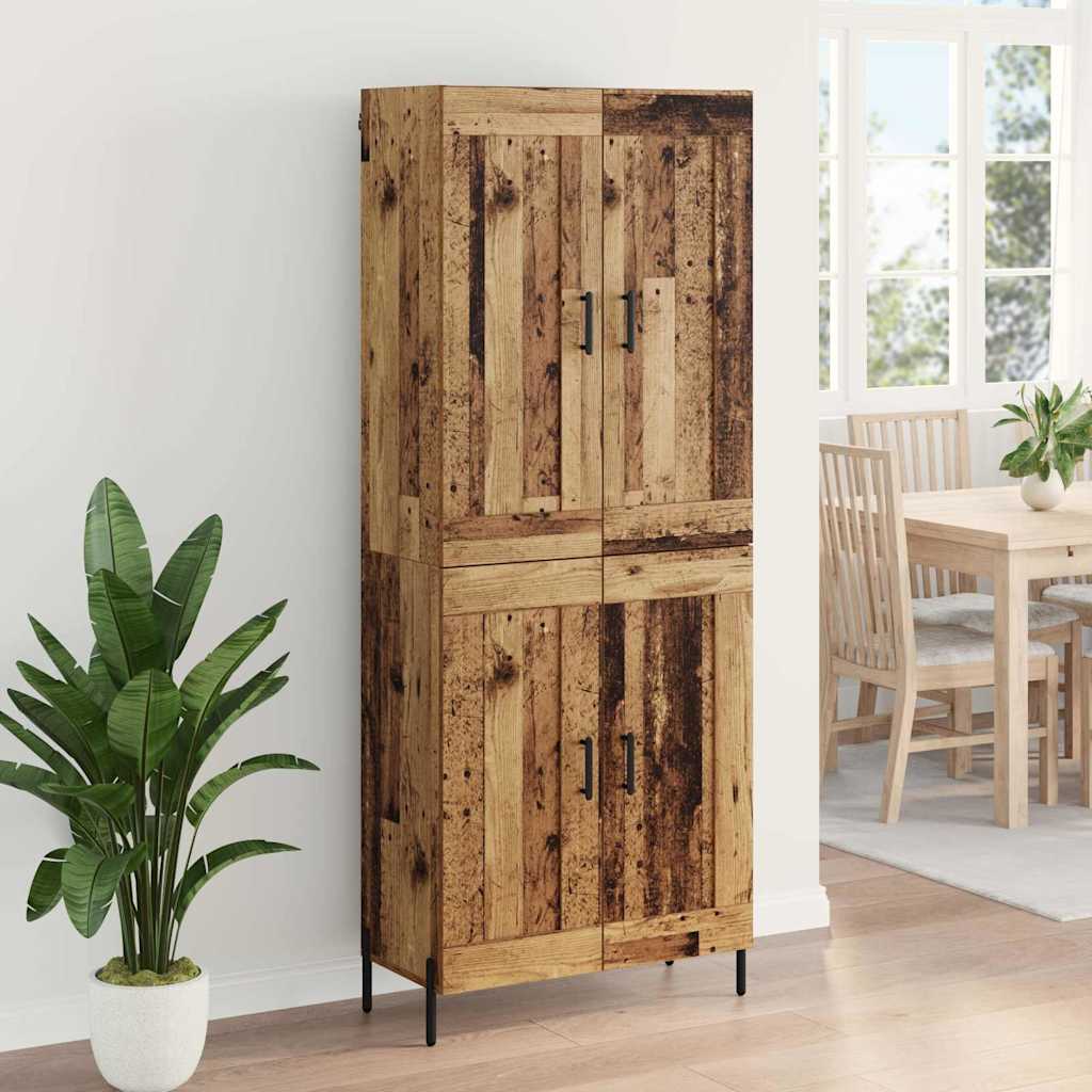 Highboard 2 pcs Old Wood Engineered Wood