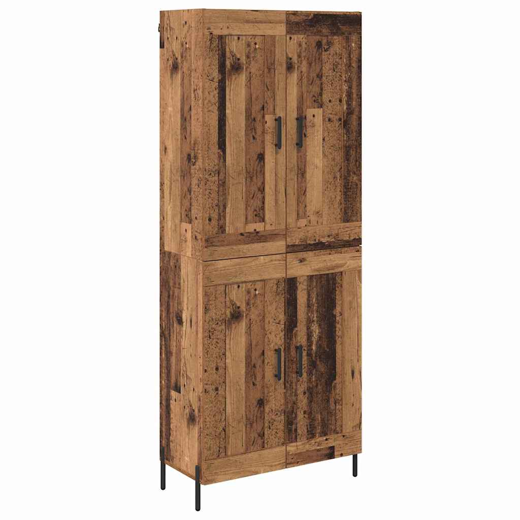Highboard 2 pcs Old Wood Engineered Wood