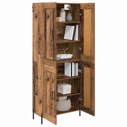 Highboard 2 pcs Old Wood Engineered Wood