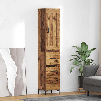 Highboard Old Wood 34.5 x 34 x 180 cm Engineered Wood