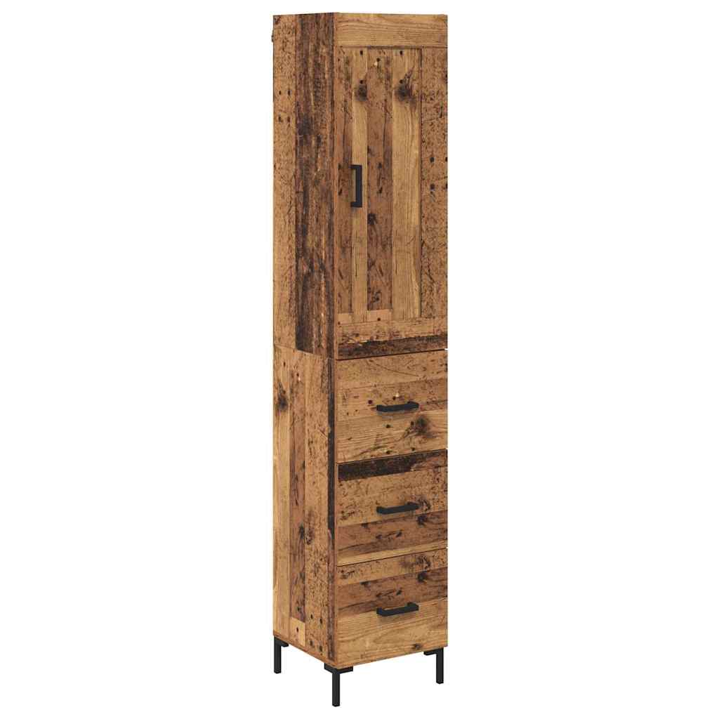 Highboard Old Wood 34.5 x 34 x 180 cm Engineered Wood