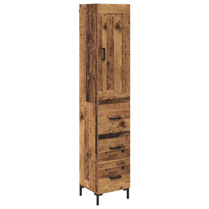 Highboard Old Wood 34.5 x 34 x 180 cm Engineered Wood