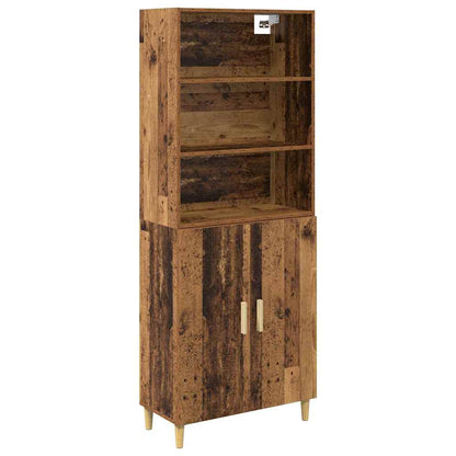 Highboard Old Wood 69.5 x 32.5 x 180 cm Engineered Wood