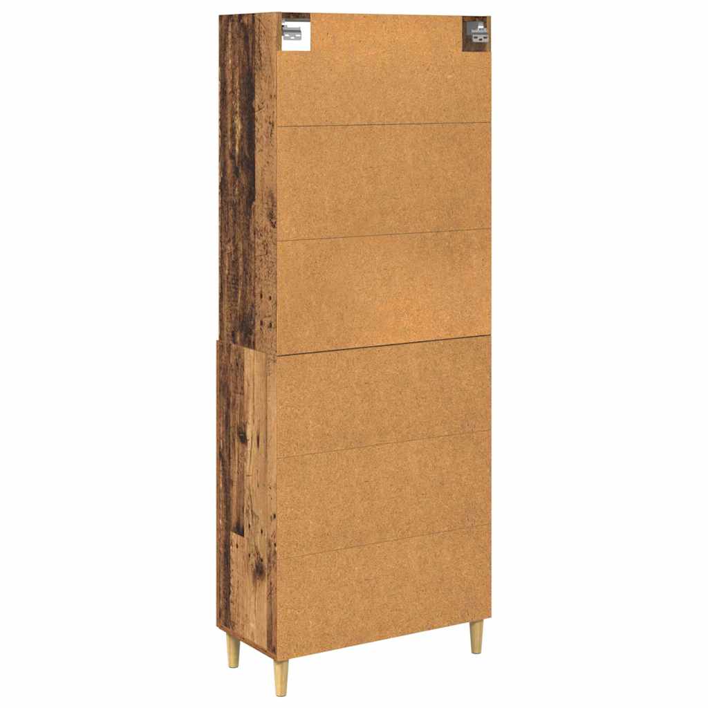 Highboard Old Wood 69.5 x 32.5 x 180 cm Engineered Wood