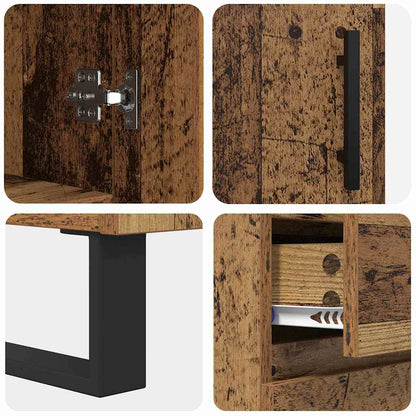 Highboard Old Wood 69.5 x 34 x 180 cm Engineered Wood