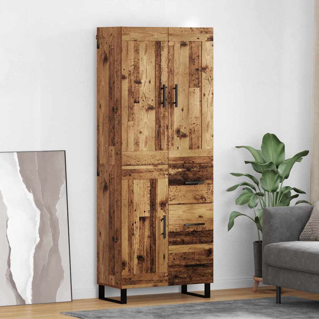 Highboard Old Wood 69.5 x 34 x 180 cm Engineered Wood