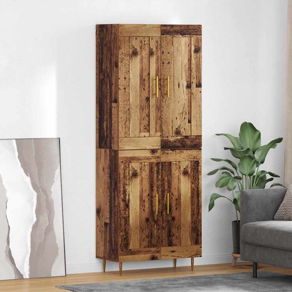 Highboard Old Wood 69.5 x 34 x 180 cm Engineered Wood