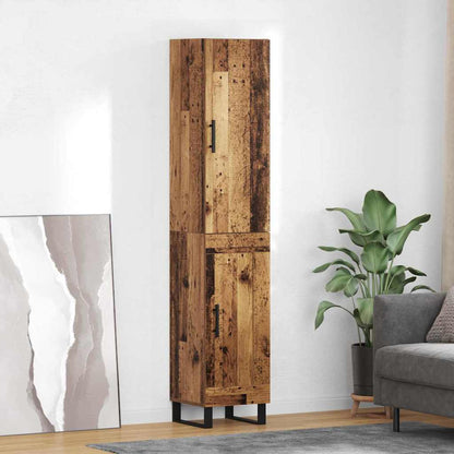 Highboard Old Wood 34.5 x 34 x 180 cm Engineered Wood