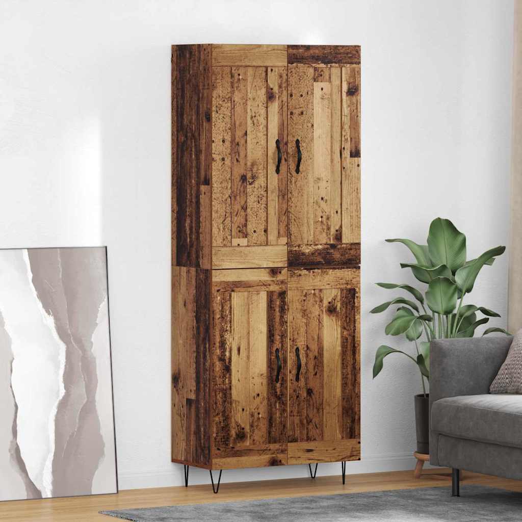 Highboard Old Wood 69.5 x 34 x 180 cm Engineered Wood