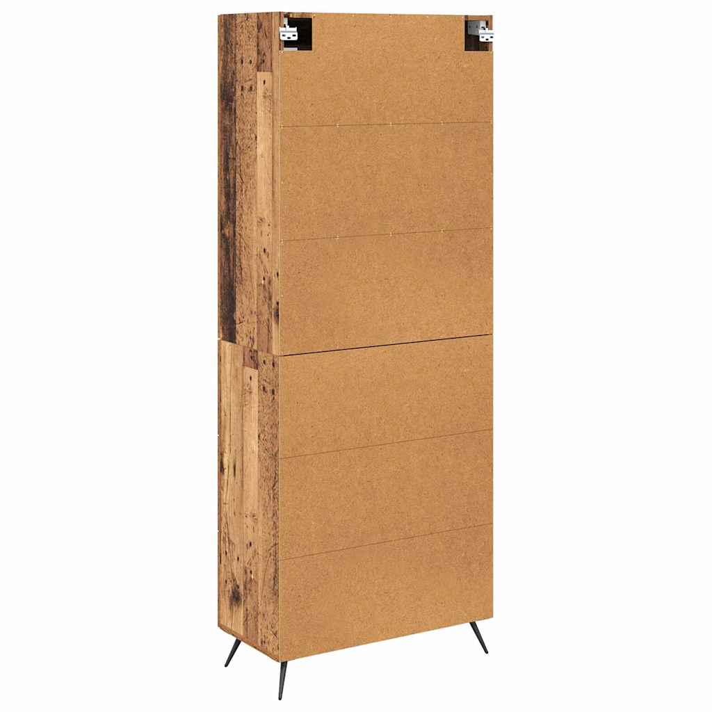 Highboard Cabinet with Shelf 2 pcs Old Wood Engineered Wood