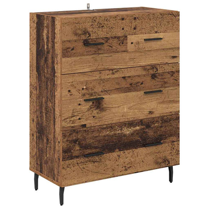 Highboard with Drawer 2 pcs Old Wood Engineered Wood