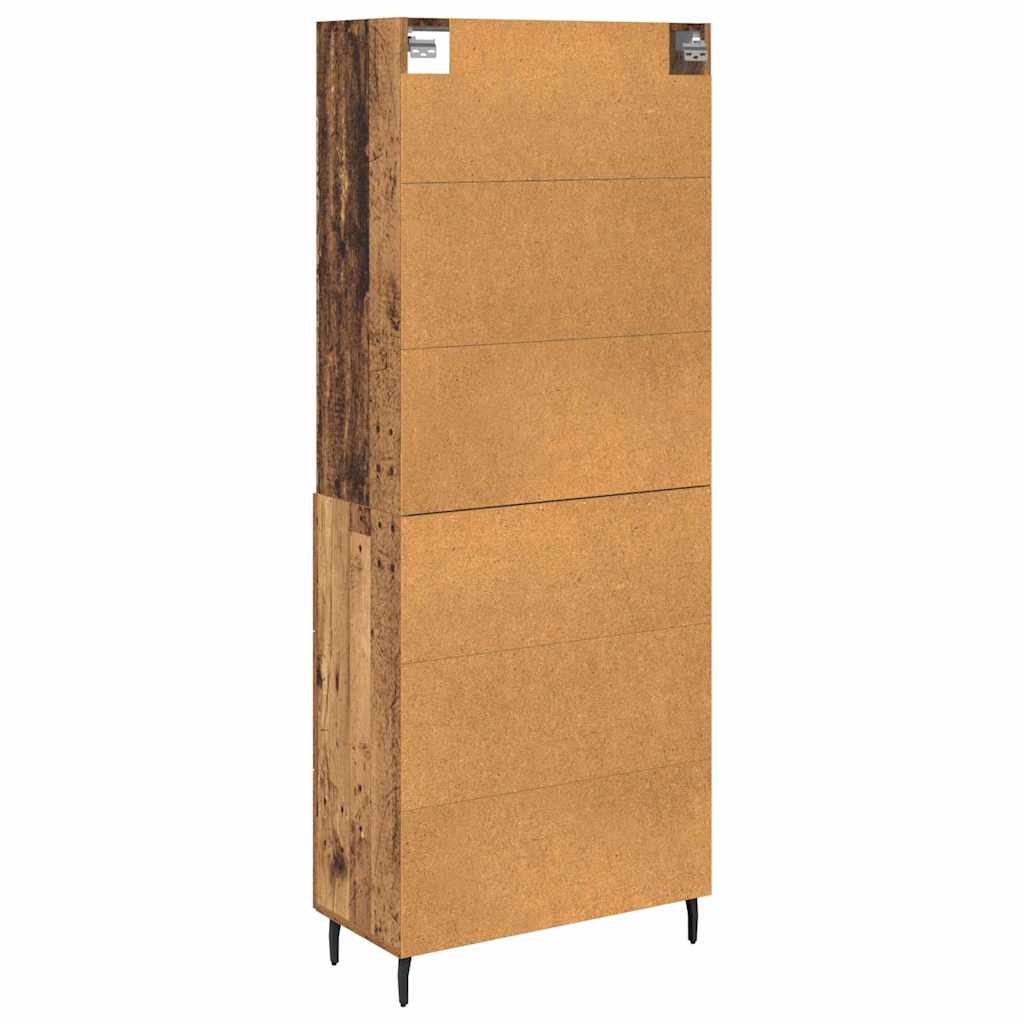 Highboard with Drawer 2 pcs Old Wood Engineered Wood