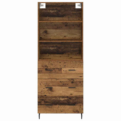 Highboard with Drawer 2 pcs Old Wood Engineered Wood