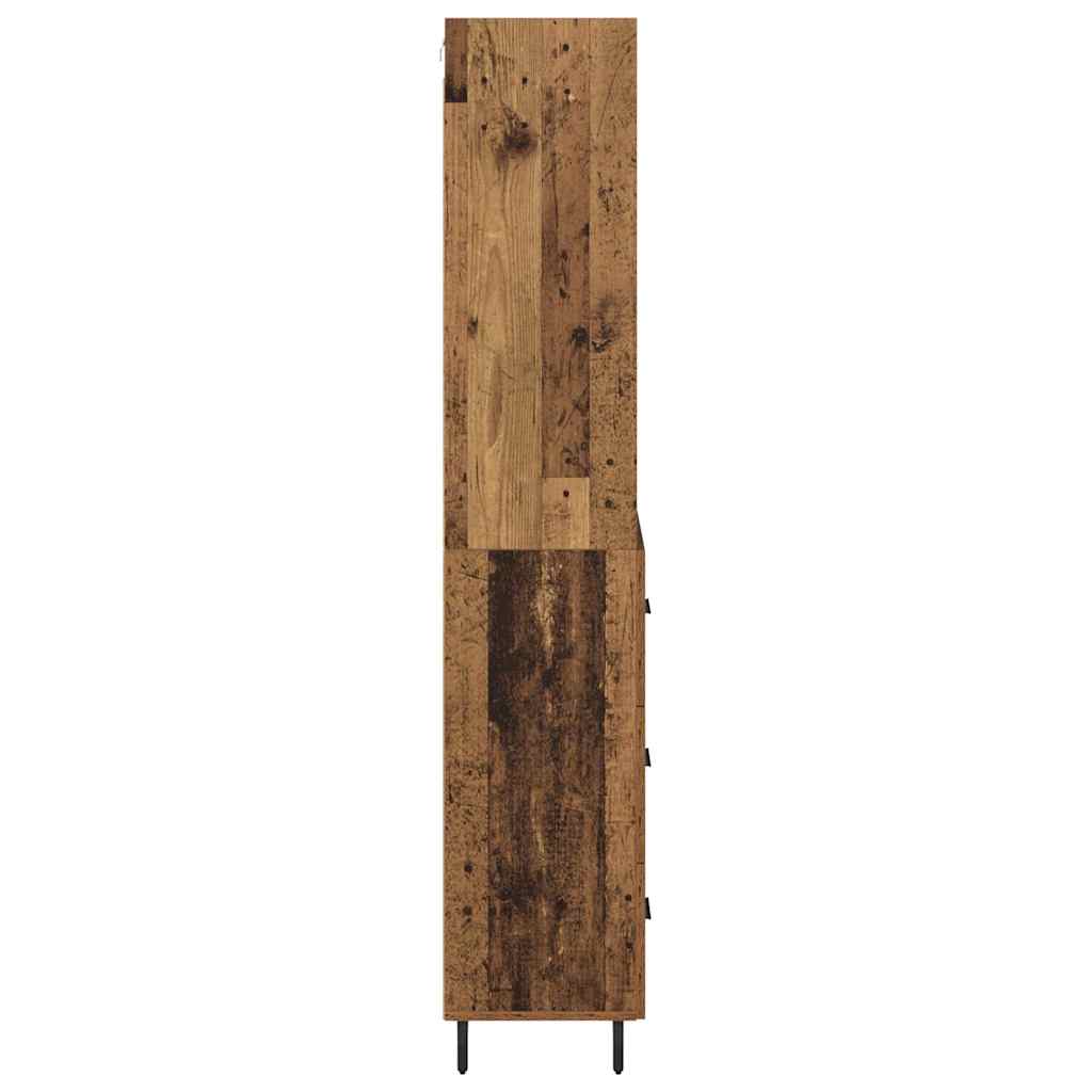 Highboard with Drawer 2 pcs Old Wood Engineered Wood
