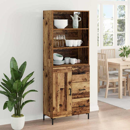 Highboard Old Wood 69.5 x 34 x 180 cm Engineered Wood