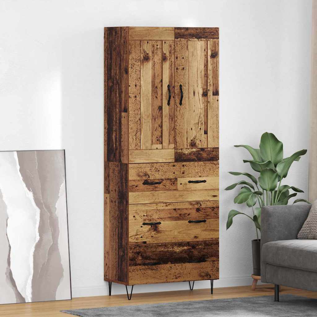 Highboard Old Wood 69.5 x 34 x 180 cm Engineered Wood