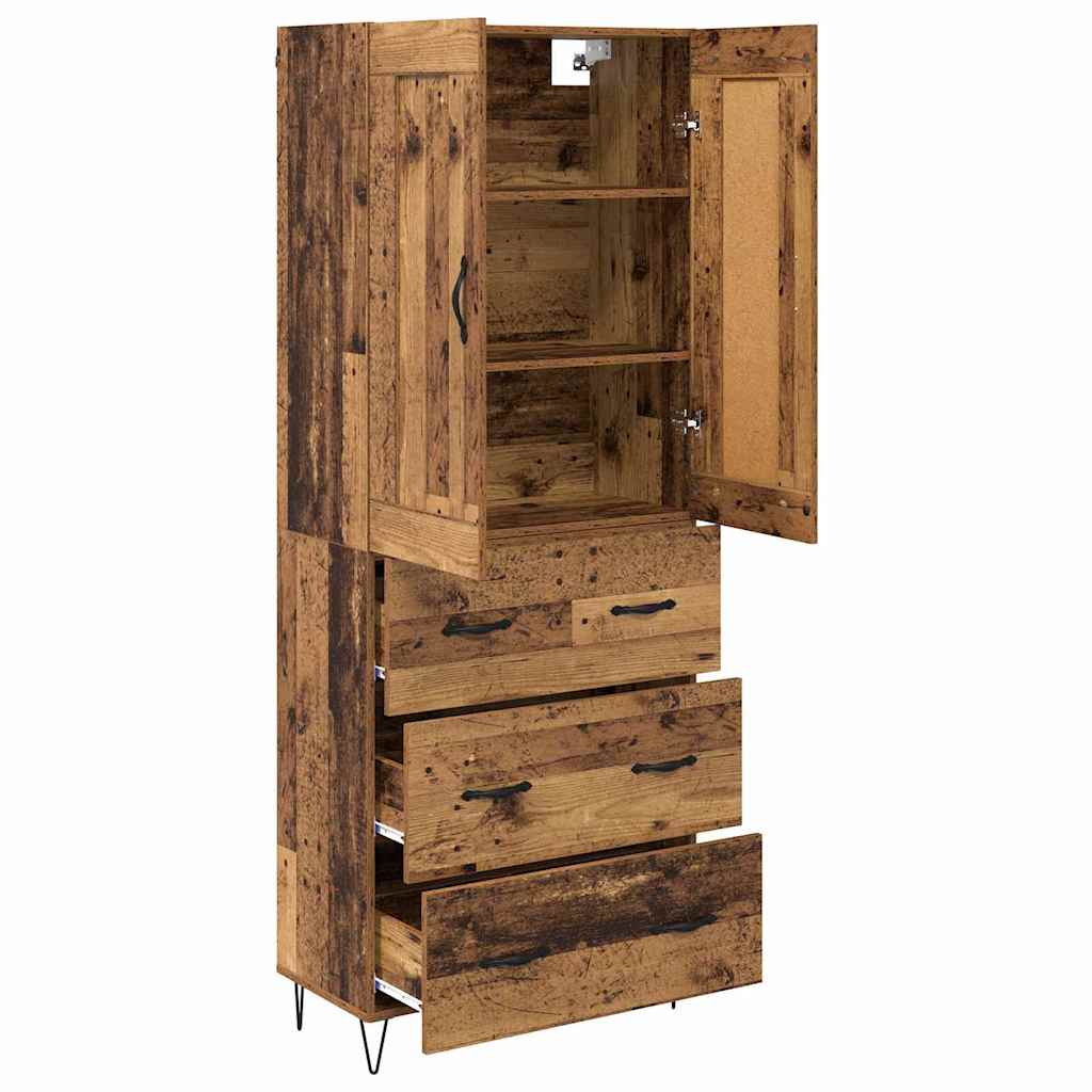 Highboard Old Wood 69.5 x 34 x 180 cm Engineered Wood