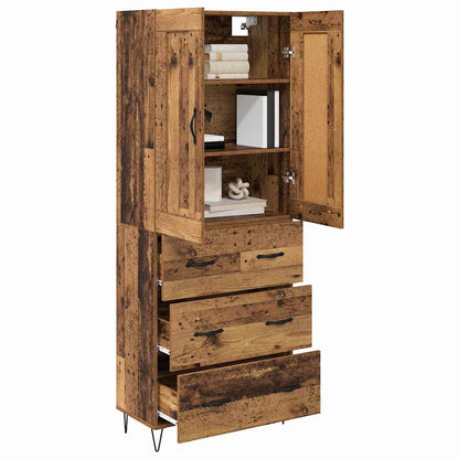 Highboard Old Wood 69.5 x 34 x 180 cm Engineered Wood