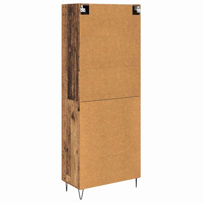 Highboard with Drawer 2 pcs Old Wood Engineered Wood